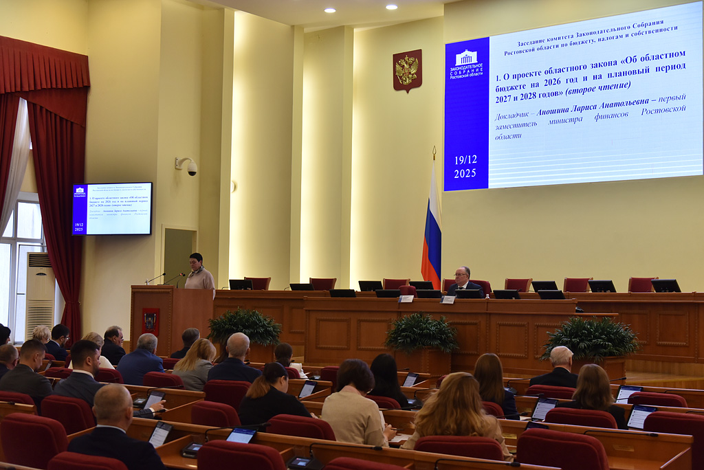 Профильный комитет донского парламента одобрил во втором чтении проект областного бюджета на следующие три года